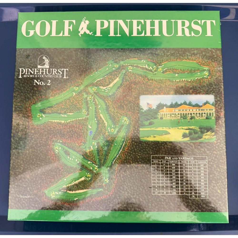 Pinehurst No. 2 Golf Course 550 Piece Jigsaw Puzzle Donald Moss 1996 18"x24" NEW